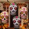 4 Pcs 24 Inch Fiesta Inflatables Sugar Skull Decor Blow up Day of The Dead Inflatable Sugar Skull for Mexican Cinco de Mayo Party Yard Outdoor Decorations